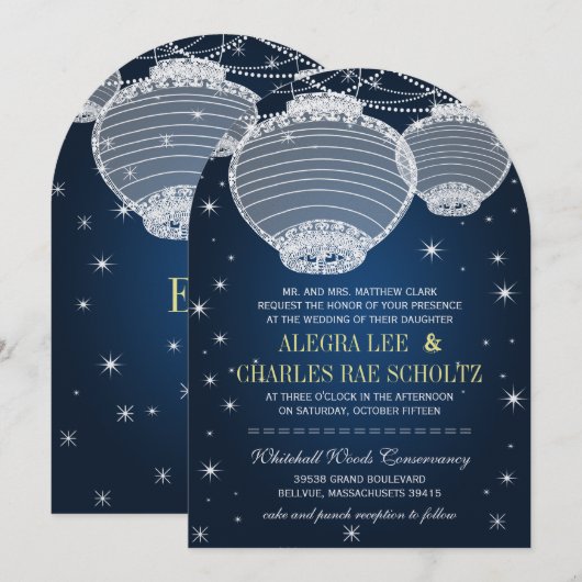 Nacht-weddenschap-marinepaponnen onder de sterren kaart (Voorkant / Achterkant)