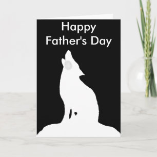 nacht wolf    Gelukkig Vaderdag Kaart