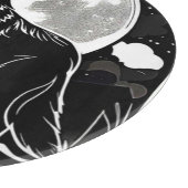 Nacht Wolf Silhouet Ontwerp Snijplank (Hoek)