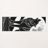 Nacht Wolf Silhouet Ontwerp Yogamat (Voorkant (horizontaal))