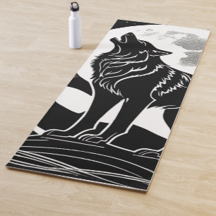 Nacht Wolf Silhouet Ontwerp Yogamat