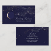 Nacht-zeemacht en gouden sterren visitekaartje (Voorkant / Achterkant)