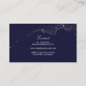 Nacht-zeemacht en gouden sterren visitekaartje (Achterkant)