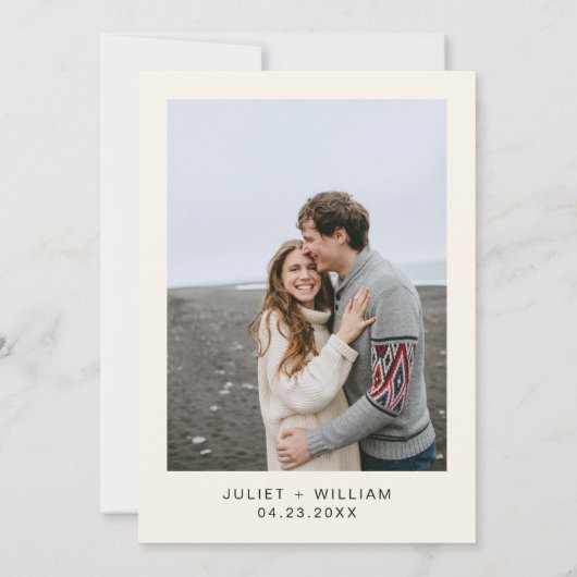 Nacht Zonsondergang Sterren Maan Wolk Twilight Bru Save The Date (Achterkant)