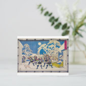 nachtaanval | Utagawa Hiroshige | Briefkaart (Staand voorkant)