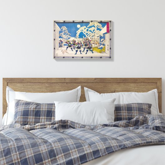 nachtaanval | Utagawa Hiroshige | Canvas Afdruk (Insitu (Slaapkamer))
