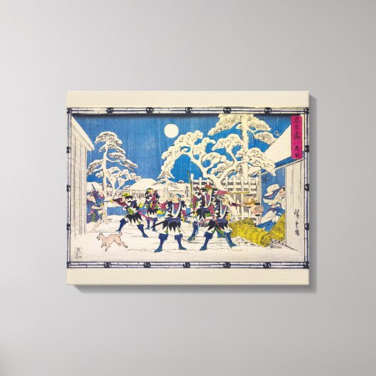 nachtaanval | Utagawa Hiroshige | Canvas Afdruk (Voorkant)
