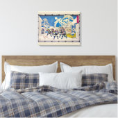 nachtaanval | Utagawa Hiroshige | Canvas Afdruk (Insitu (Slaapkamer))