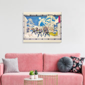 nachtaanval | Utagawa Hiroshige | Canvas Afdruk (Insitu (Woonkamer))