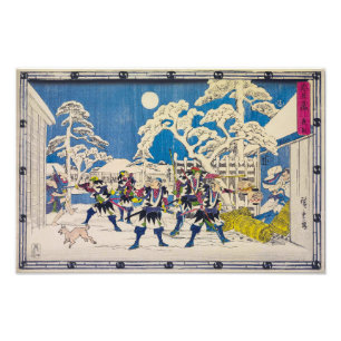 nachtaanval   Utagawa Hiroshige   Foto Afdruk