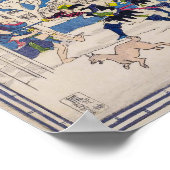 nachtaanval | Utagawa Hiroshige | Poster (Hoek)