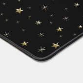 Nachtachtergrond gouden sterren op zwarte hemel bureaumat (Hoek)