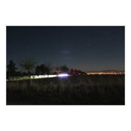Nachtaufnahme Landschaft Foto Afdruk