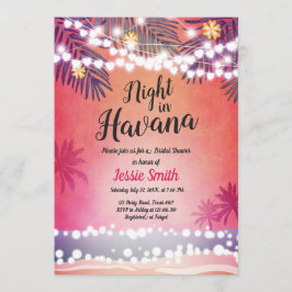 Nachtavond in Havana Bridal Shower Kaart