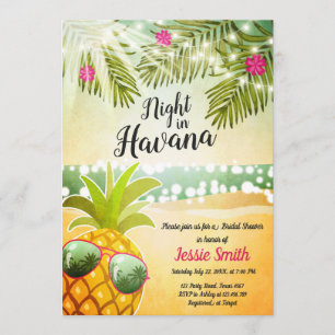 Nachtavond in Havana Bridal Shower Kaart