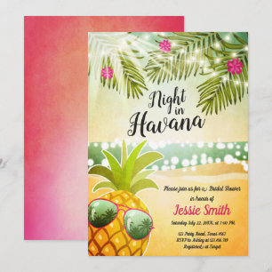 Nachtavond in Havana Bridal Shower Kaart