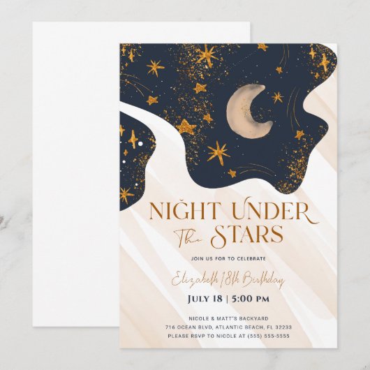 Nachtavond in het kader van de uitnodiging van de  (Voorkant / Achterkant)