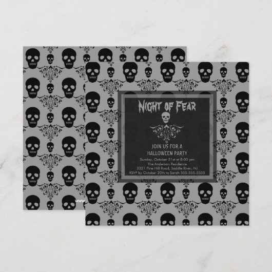 Nachtavond van de uitnodiging van de partij van An (Voorkant / Achterkant)