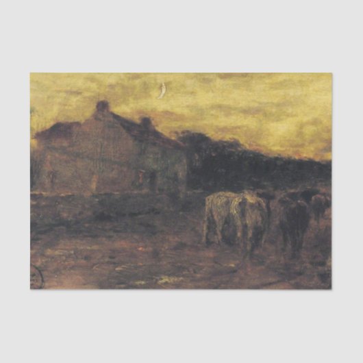 Nachtavond van Edward Stott Tissuepapier (Voorkant)