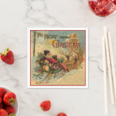 Nachtavond voor Kerstmis  Santa Napkins Servet (Insitu)