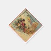 Nachtavond voor Kerstmis  Santa Napkins Servet (Hoek)