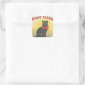 nachtbediende vierkante sticker (Tas)