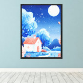 Nachtbeeld Canvas Afdruk (Insitu (Houten vloer))