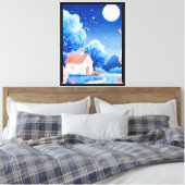 Nachtbeeld Canvas Afdruk (Insitu (Slaapkamer))