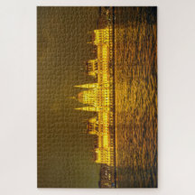 Nachtbeeld, Hongaars Parlement, Boedapest Hongarij