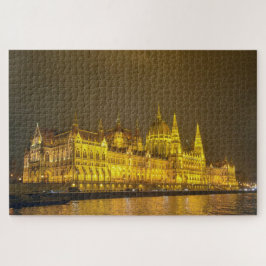 Nachtbeeld, Hongaars Parlement, Boedapest Hongarij Legpuzzel