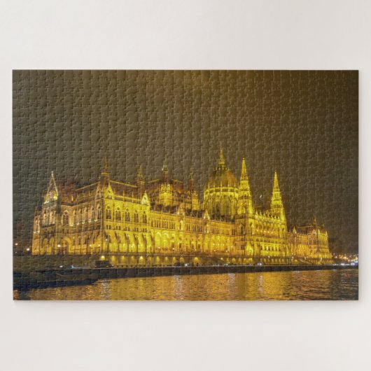 Nachtbeeld, Hongaars Parlement, Boedapest Hongarij Legpuzzel (Horizontaal)