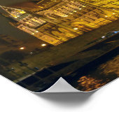 Nachtbeeld, Hongaars Parlement, Boedapest Hongarij Poster (Hoek)