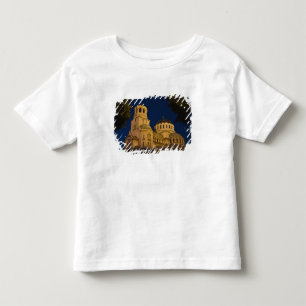 Nachtbeeld van Alexander Nevski-kathedraal Kinder Shirts