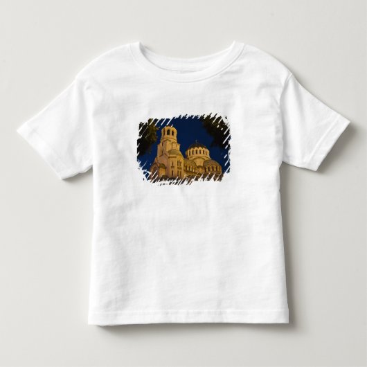 Nachtbeeld van Alexander Nevski-kathedraal Kinder Shirts (Voorkant)