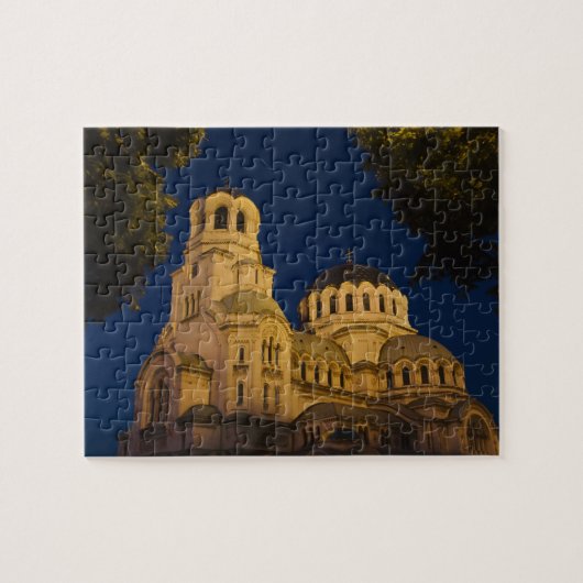Nachtbeeld van Alexander Nevski-kathedraal Legpuzzel (Horizontaal)