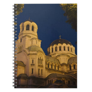Nachtbeeld van Alexander Nevski-kathedraal Notitieboek