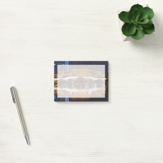 Nachtbeeld van Anshun-brug Post-it® Notes (Kantoor)