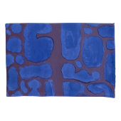 Nachtblauw Abstract Vintage Kunst Kussensloop (Voorkant)