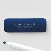 Nachtblauw Elegant Professioneel Classy Business Naamplaatje (In situ)