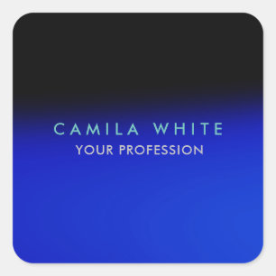 Nachtblauw Elegant Professioneel Classy Business Vierkante Sticker