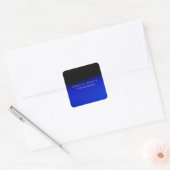 Nachtblauw Elegant Professioneel Classy Business Vierkante Sticker (Envelop)