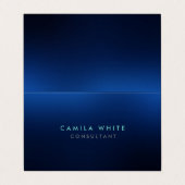 Nachtblauw Elegant Professioneel Visitekaartje (Buitenkant ongevouwen)