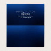 Nachtblauw Elegant Professioneel Visitekaartje (Binnenkant ongevouwen)