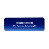 Nachtblauw Plain Elegant Modern Uniek Etiket (Voorkant)