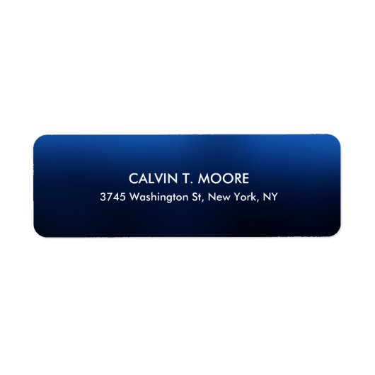 Nachtblauw Unieke Speciale Professioneel Etiket (Voorkant)