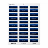 Nachtblauw Unieke Speciale Professioneel Etiket (Full Sheet)