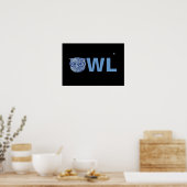 nachtblauw woord poster (Keuken)