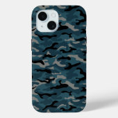 Nachtblauwe camo camouflage Case-Mate iPhone case (Achterkant)