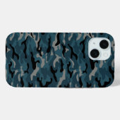 Nachtblauwe camo camouflage Case-Mate iPhone case (Achterkant (horizontaal))