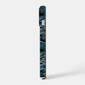 Nachtblauwe camo camouflage iPhone 15 case (Linkerkant)